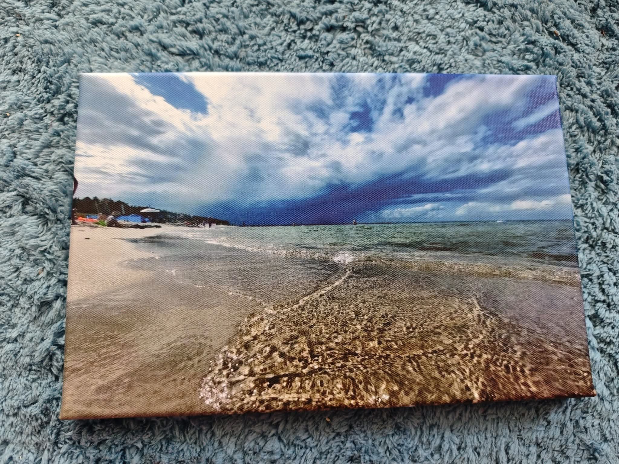 Unwetterfront am Strand 1 Leinwand 30x20