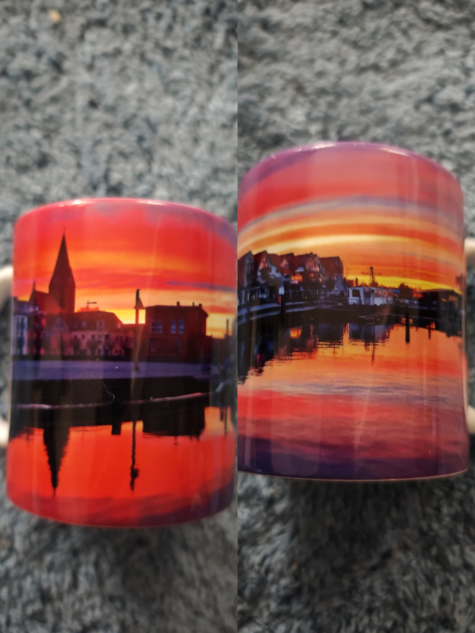 Panorama Tasse, Barth im Sonnenuntergang 1
