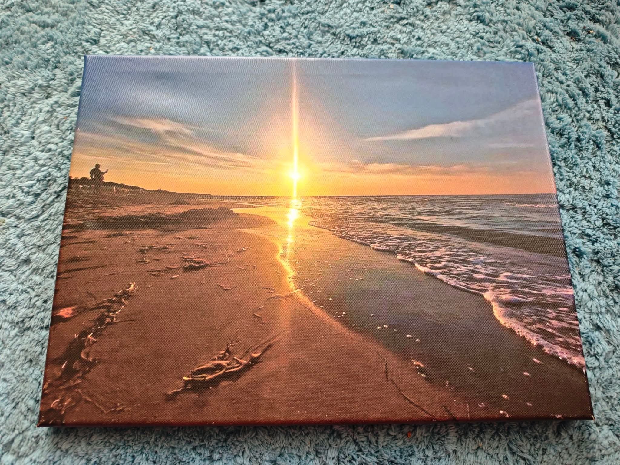Sonnenuntergang Strand Leinwand 40x30