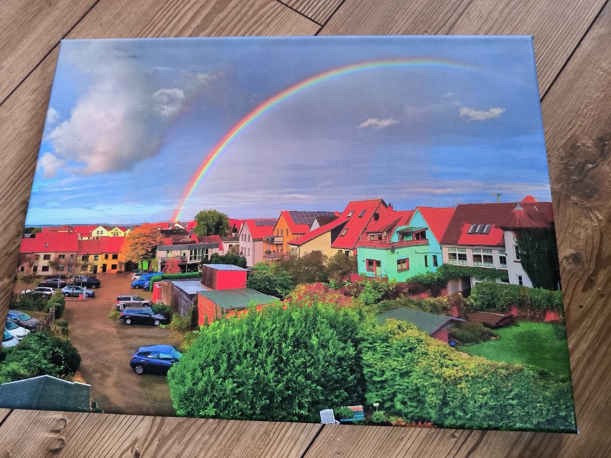 Regenbogen Leinwand 30x40 1